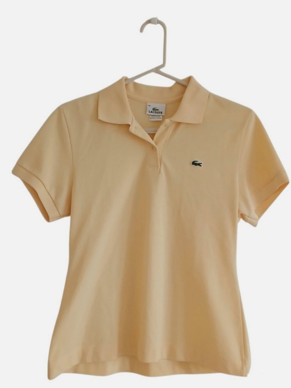 Lacoste Women's Pale Yellow Polo Shirt